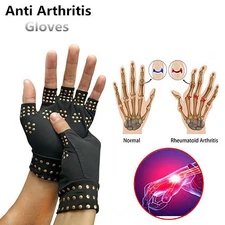 Copper Infused Compression Arthritis Gloves Carpal Tunnel Joint Pain Circulation