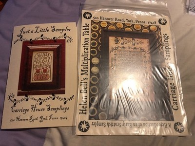 2x Carriage House Probenahmekarten Multiplikationstabelle & nur ein kleiner Sampler