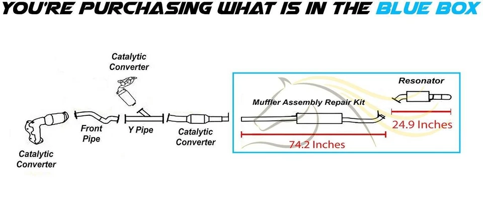 Stainless Exhaust System Kit fit 2004-2009 Lexus RX330 RX350 & Toyota Highlander - Image 3 of 4
