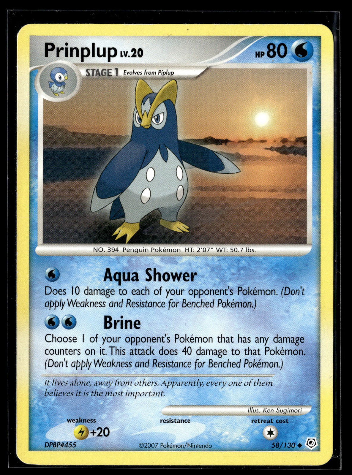 Pokemon TCG Diamond and Pearl #58/130 Prinplup