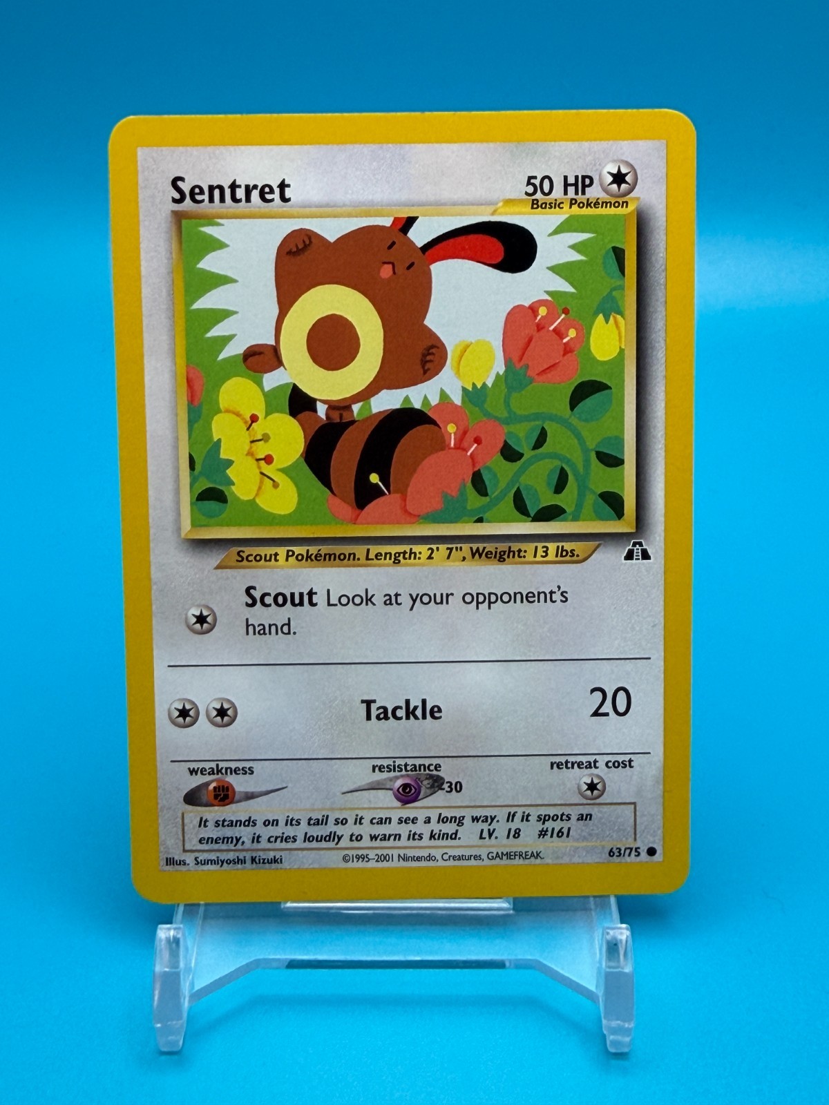 Sentret Pokemon Card - Neo Discovery Set 63/75 - NM Vintage 2001 TCG