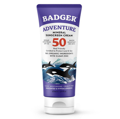 Badger Mineral Sunscreen SPF 50 Zinc Oxide Sunscreen with 98% Organic Ingredient