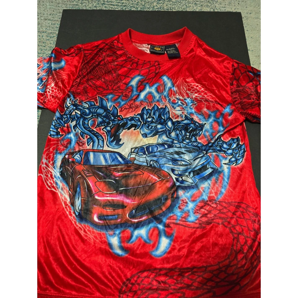 Camiseta manga corta Route 66 Kids roja gráfica Cars & Dragons Y2K 10/12 Foto 2 de 4