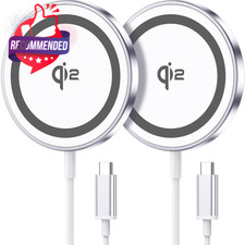 For Mag-safe Charger 2 Pack,qi2 Certified 15w Magnetic Wireless Charger Fast