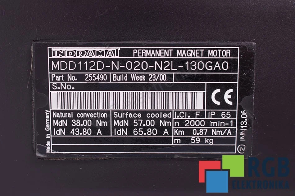 MDD112D-N-020-N2L-130GA0 INDRAMAT - Reconditionné - Garantie 12 mois