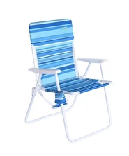 SunnyFeel 15" Tall Folding Beach Chair, Oversized Portable High Seat Sand Cha...