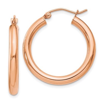 Creolen 10 Karat Rotgold poliert 3 mm Damen Garten