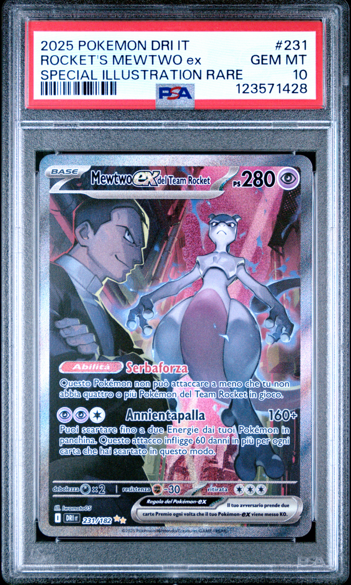 Pokemon Mewtwo Ex Team Rocket 231 - Predestined Rivals - Italian