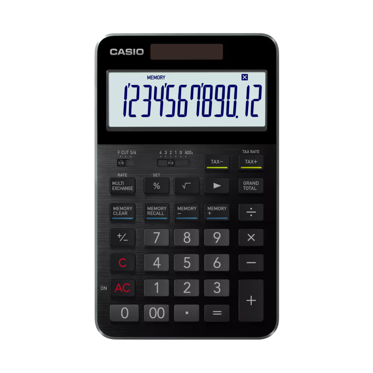 CASIO S100X-BK 12-Digit Premium Desk Calculator Black Made in