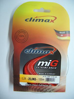Climax Extreme Braid, grau-grün, 0,28 mm, 25,0 kg, 135 m