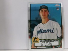 2021 Topps Chrome Platinum Anniversary RC #110 Jordan Holloway Rookie Marlins