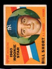 1960 Topps 142 Bill Short VG RC Yankees RS
