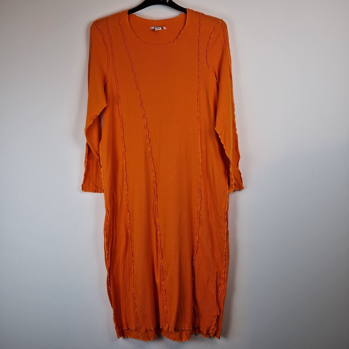 monki orange dress Monki maxi dress with front seam in orange