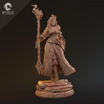 Burlesque Magierin Miniatur Zauberin Figur Tabletop für TTRPG's wie D&D 5e