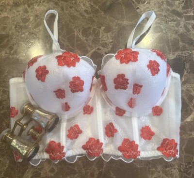 Kawaii Milkmaid Coquette Lacy Cami Woman's Corset Top Vtg Y2k 2000s Stl S?