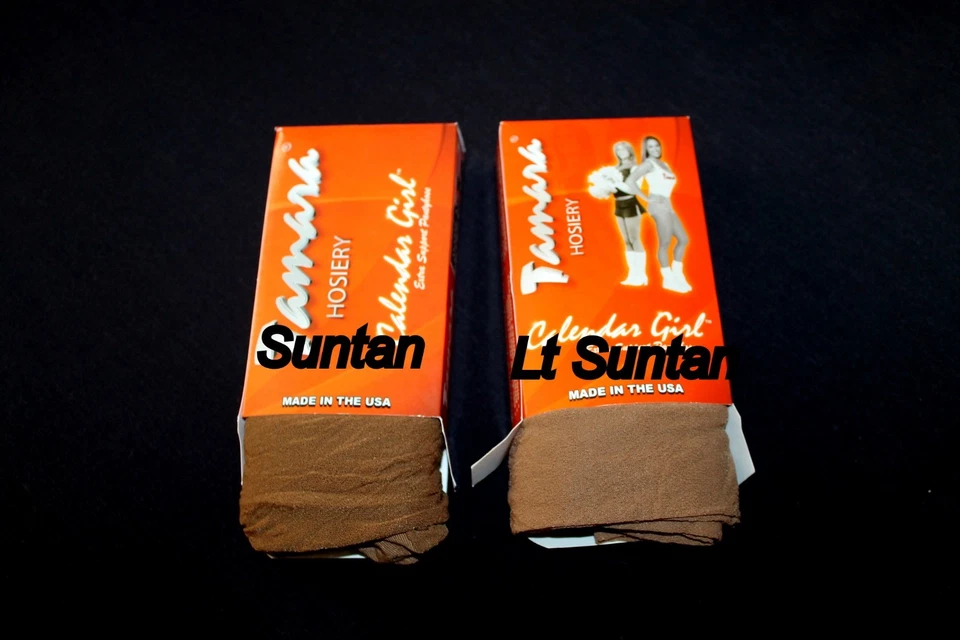 2 Pair C Long = C Tamara Lt Suntan Dress Pantyhose Hooters Uniform Sheer Lot - Image 2 of 2