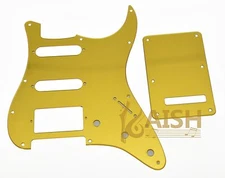ST HSS Guitar Pickguard and Back Plate Tremolo Cover Screws Gold Mirror