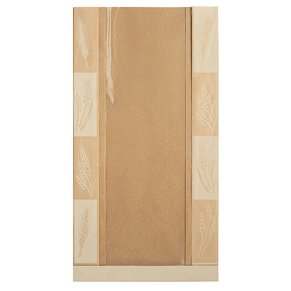 Bolsa de pan de papel Kraft/embalaje de alimentos, bolsa de panadería ventana delantera HECHA EN EE. UU. Foto 3 de 3