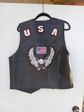 Leather USA Vest Size L
