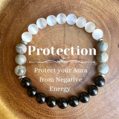 Glücksbringer Armband Schutz Heilenergie Kristall Naturstein Bea