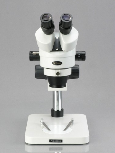 AmScope SM-1BSX 3.5X-45X Table Pillar Stand Zoom Magnification Stereo Microscope - Picture 2 of 4