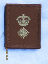 Helmet Rank Badge;Lieutenant Colonel, sand/kupfer 50x40 mm,Klett Rangabzeichen