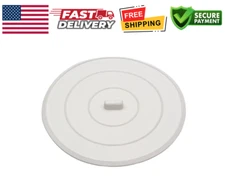 5 in. Flat Suction Sink Stopper in White, Corrosion Resistant, Easy Installation