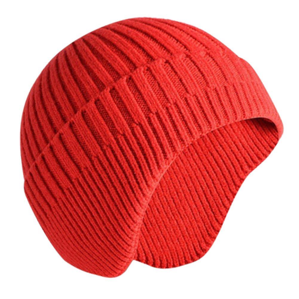 Winter Warm Cap Windproof Earpuff Skull Cap Running Beanie Hat for