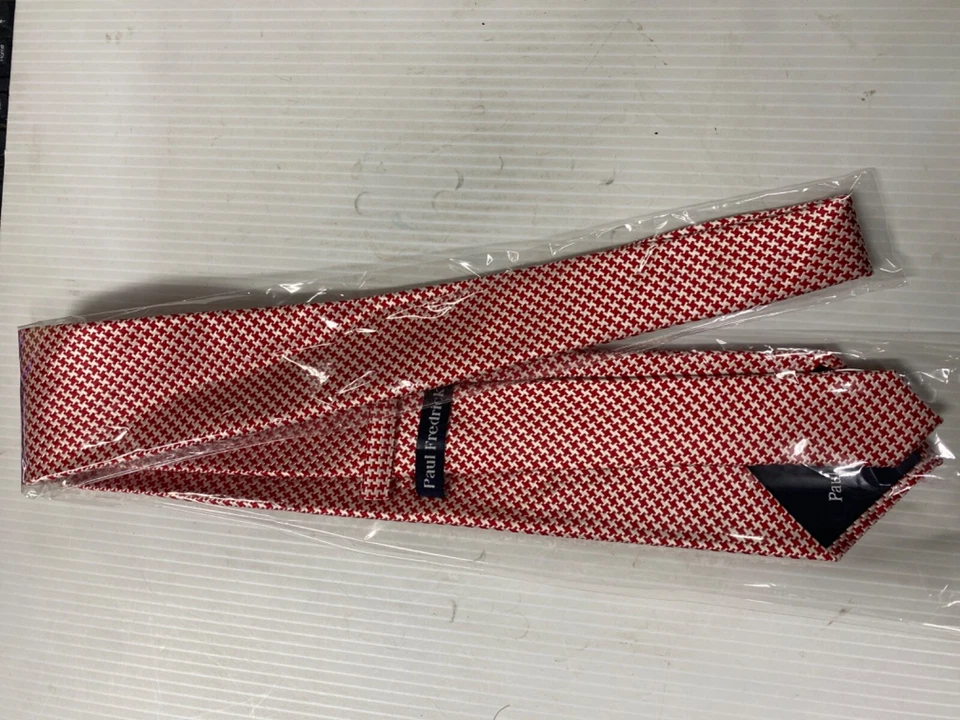 TOTALMENTE NUEVA Corbata Paul Frederick 100% Seda Roja Larga Longitud (FC86A-1Q1743 Foto 4 de 4