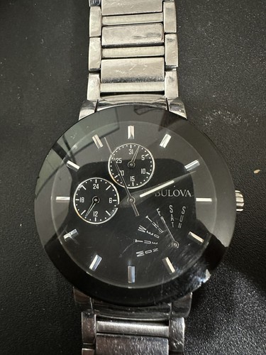 square gold bulova watch