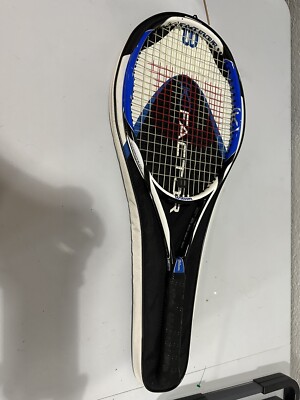 Wilson K Pro.Six (K)Factor Black Blue Tennis Racquet 4 1/4 T027 With Case