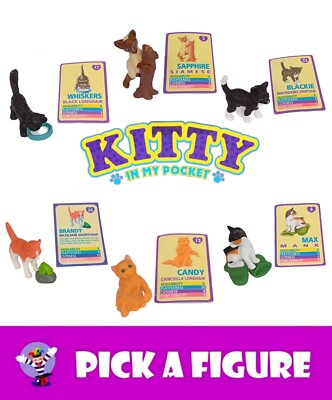 Kitty in my Pocket with Card  LOADS TO CHOOSE FROM Vintage 1994 M.E.G. Toys