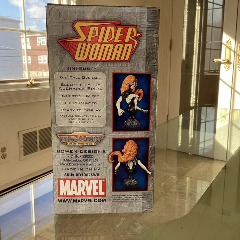 Spider-Woman Disfraz Negro Busto Estatua Bowen Marvel Spider-man Vengadores Amricons Foto 2 de 4