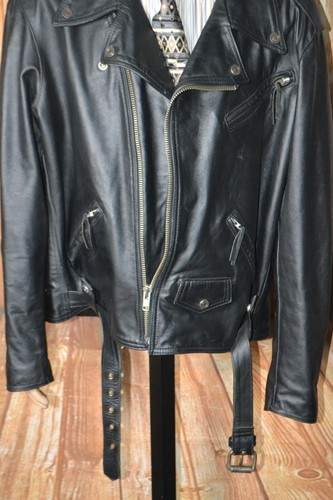 Vntg 1989 Harley Davidson Men Shovelhead Black Leather Motorcycle Jacket Sz 3XL - Picture 8 of 16
