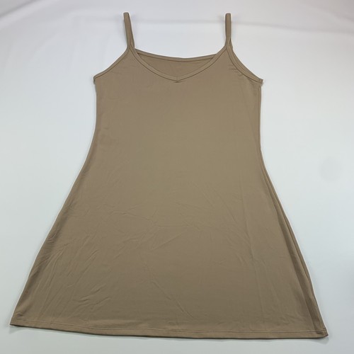Elita SL1005 Woman’s Large Full Reversible Slip V Neck Camisole Beige NWOT - Picture 4 of 12