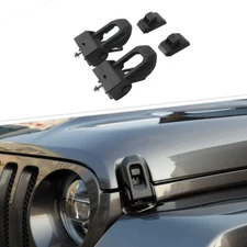 ??2x Hood Lock Catch Bracket Latch Buckle For Jeep Wrangler JK JL JT 07-23 Sport
