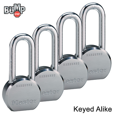 Master Lock Pro Series - (4) High Security Padlocks Keyed Alike 6230NKALH-4 