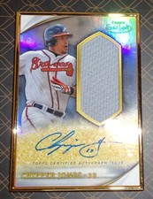 Chipper Jones 2020 Topps Gold Label Golden Greats Framed Auto Jersey #2/10  