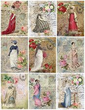 Regency Women Collage Supplies For Scrapbook Junk Journal Card Making Toppers