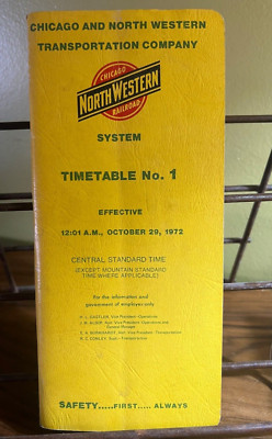 Chicago Northwestern Railroad Fahrplan 1972