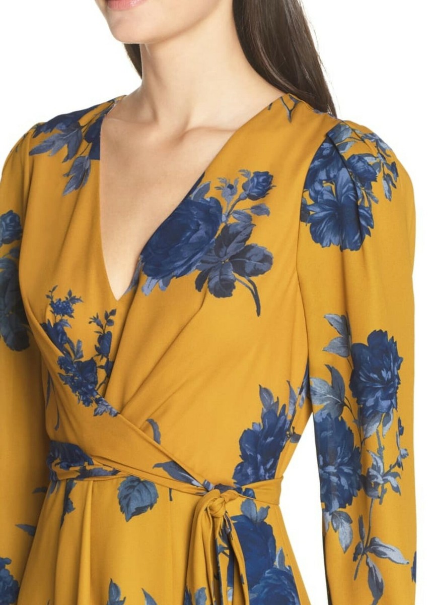 chelsea28 long sleeve faux wrap dress faux wrap velvet midi cocktail dress chelsea28 Arcadia