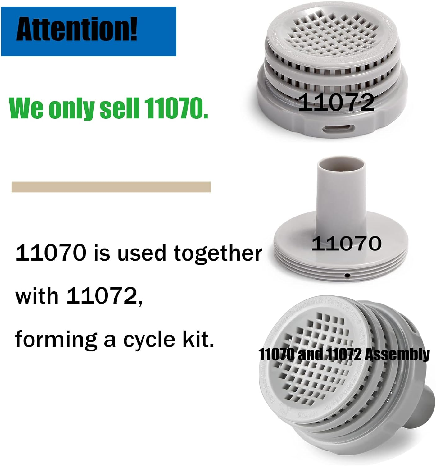 11070 Strainer Connector for Intex Swimming Pool Outlet Ports 1-1/4 ...