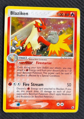Pokémon TCG Blaziken  Ruby and sapphire 3/109  Holo Rare  English