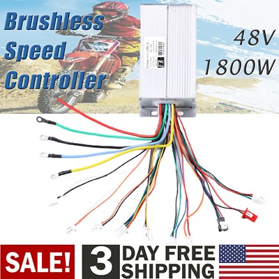 48V 1800W Brushless Electric Motor Speed Controller For Go Kart E-Bike Razor ATV