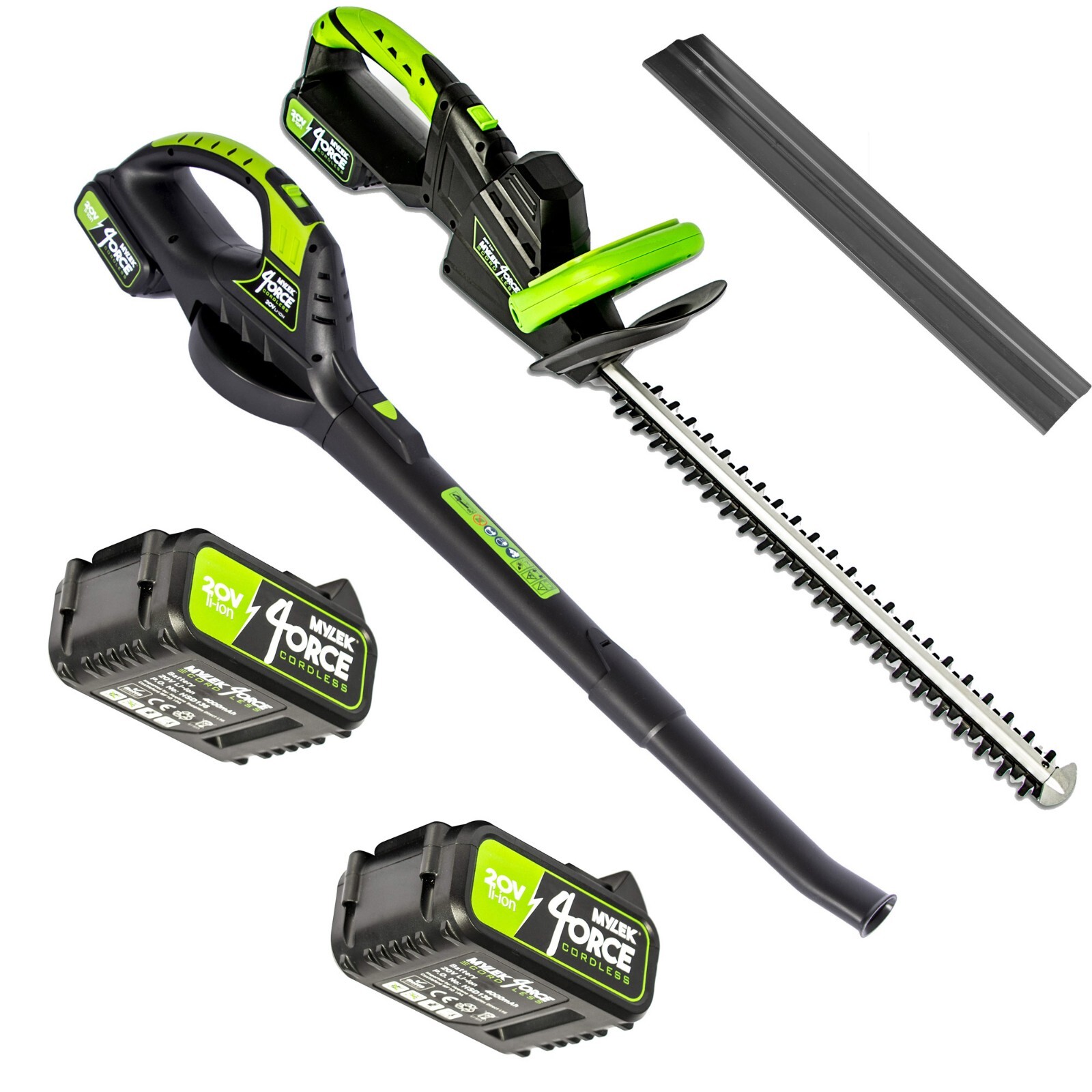 Mylek Cordless Hedge Trimmer Cutter & Leaf Blower Garden Power Tool 20V
