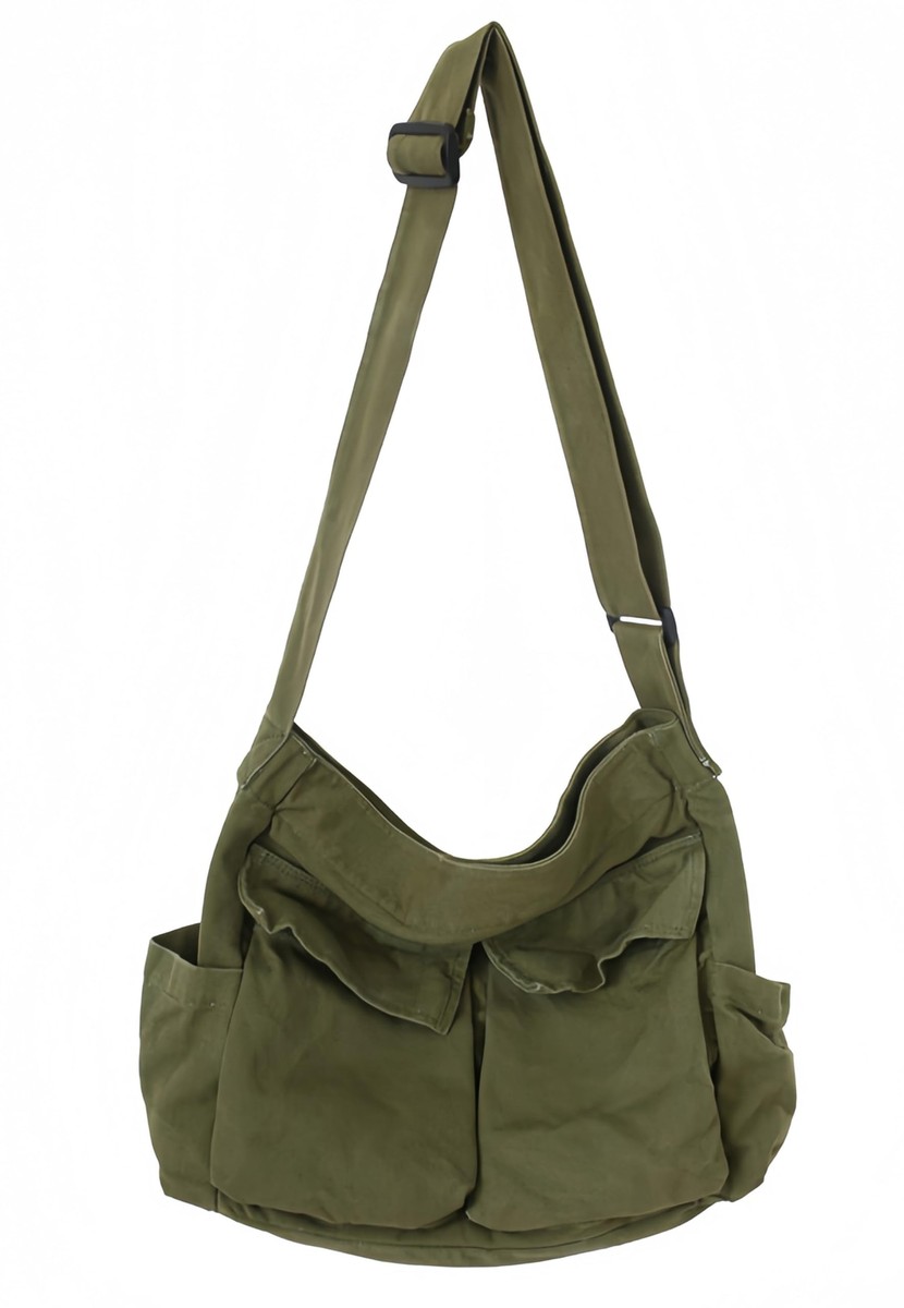 【GRAVER】23SS★ Clover Smile Cross Curved Messenger Bag Clover Smile Embroidery Cross Curved Messenger Bag - GRAVER