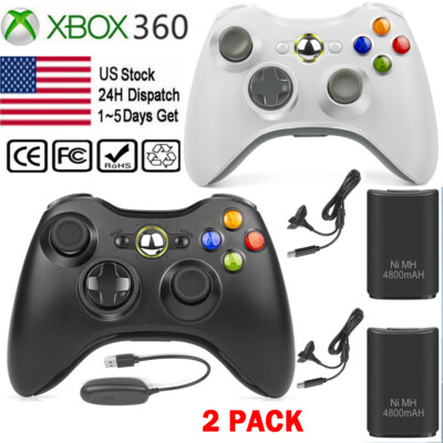 Wireless Game Controller Gamepad For Microsoft XBOX 360/Slim/PC+2*Battery Pack 