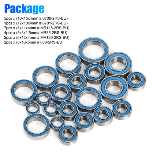 21Pcs RC Bearings Kit for Traxxas Slash 4x4 Rustler Stampede 4X4 VXL Telluride - Picture 9 of 9