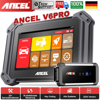 Ancel V6 PRO Profi Diagnosegeräte Alle System Aktiver Test 25 Services DPF NOx