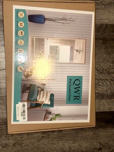 Porta zanzariera per gatti rinforzata adatta dimensioni porta adatta fino a 36''x80'' beige - Foto 1 di 2